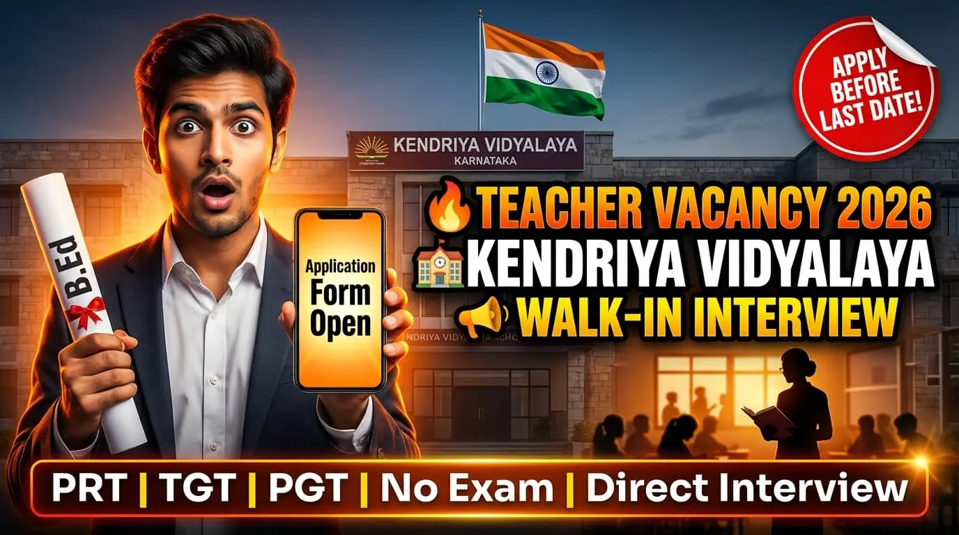 Kendriya Vidyalaya Recruitment 2026 Karnataka